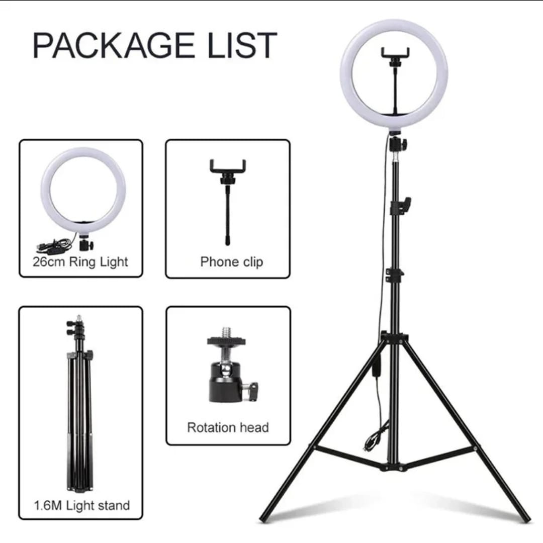 Aro Luz Led 26 Cm + Trípode Ajustable