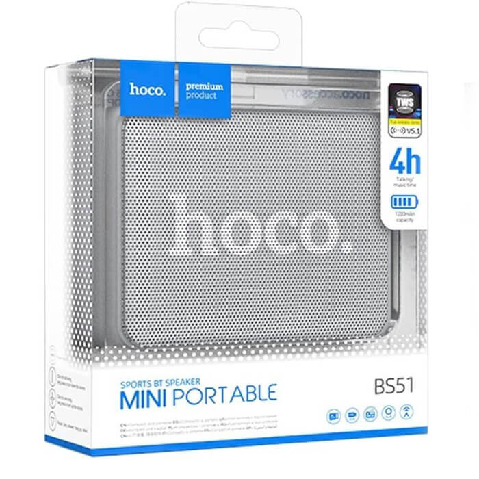 Parlantes bluetooth Hoco BS51 Plata